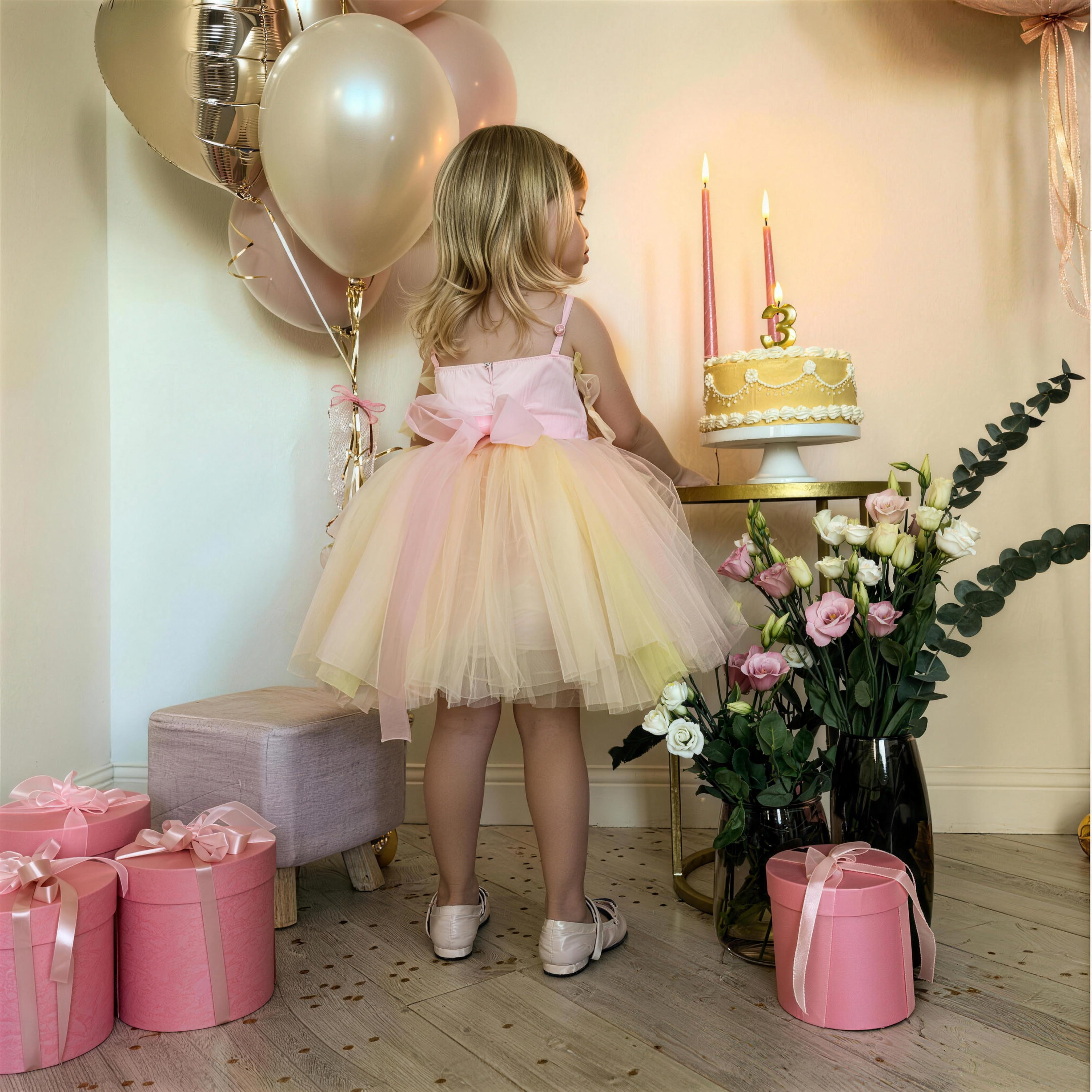 Mesh Rosette Sleeveless Midi Dresses - image 4