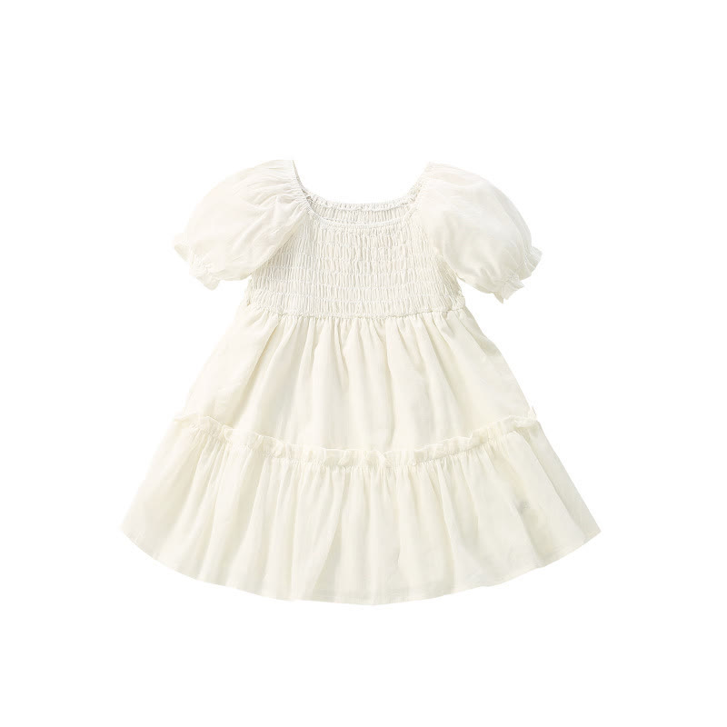 Toddler Solid Color White Princess Dress - image 2