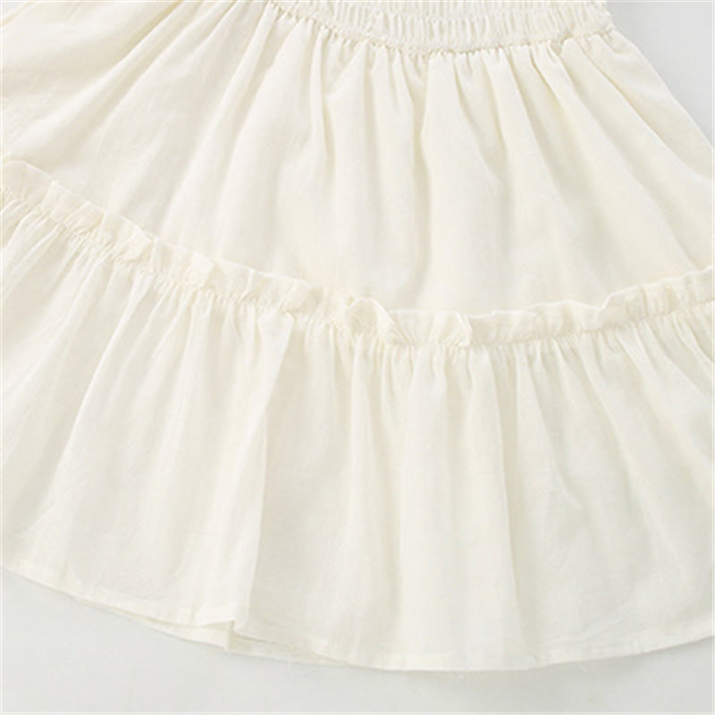 Toddler Solid Color White Princess Dress - image 5