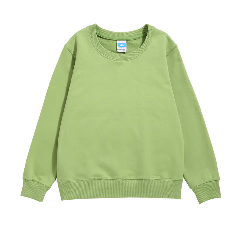 Toddler Solid Color Loose Simple Sweatshirt  - Green - 9-11T - image 9