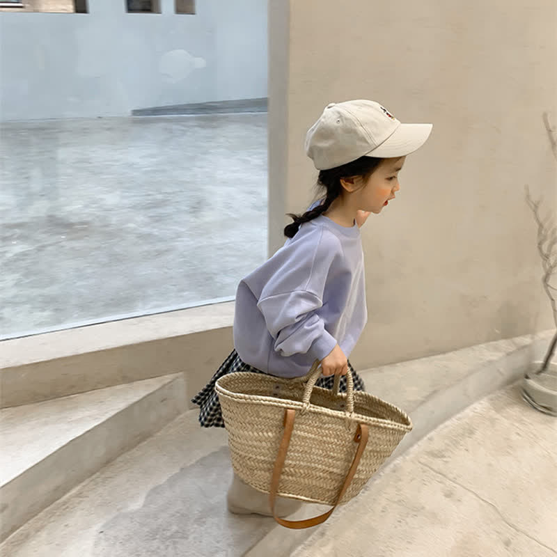 Toddler Solid Color Loose Simple Sweatshirt  - image 12