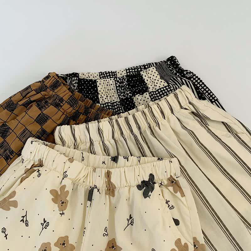 Toddler Bear Plaid Dots Striped Pants - image 7