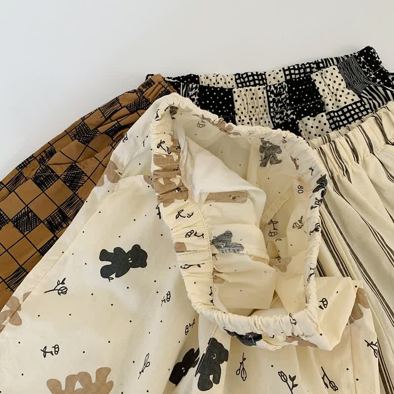 Toddler Bear Plaid Dots Striped Pants - image 8