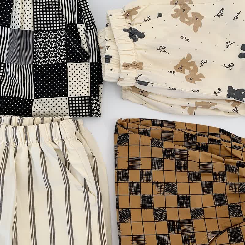 Toddler Bear Plaid Dots Striped Pants - image 6