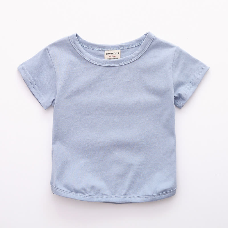 Baby Toddler Girl Solid Color T-Shirt - Blue - 5-7T - image 17