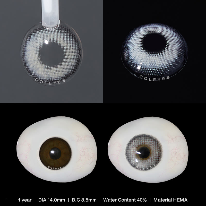 Coleyes Tigerauge Graue farbige Jahreskontaktlinsen mit Sehstärke - image 6