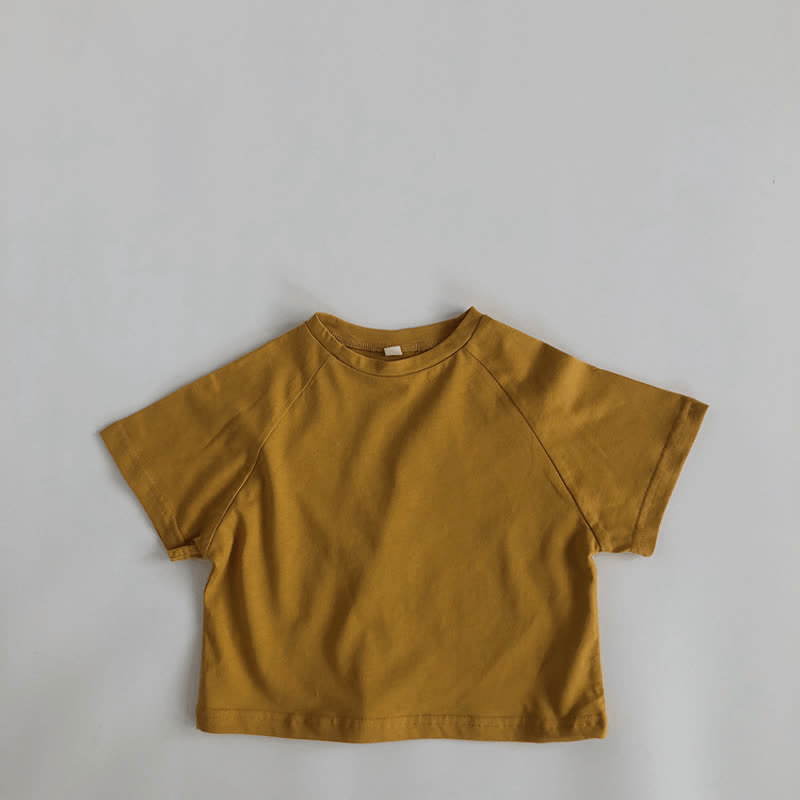 Toddler Retro Solid Color Loose T-shirt - Ginger - 7-9T - image 7