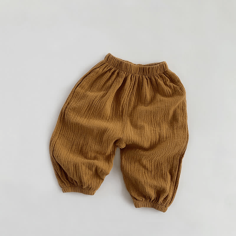 Toddler Boy Retro Solid Color Casual Pants - Caramel - 7-9T - image 8