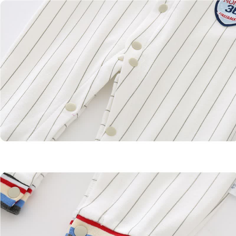 MOMMY'S ALL STAR Baby Striped Romper - image 6