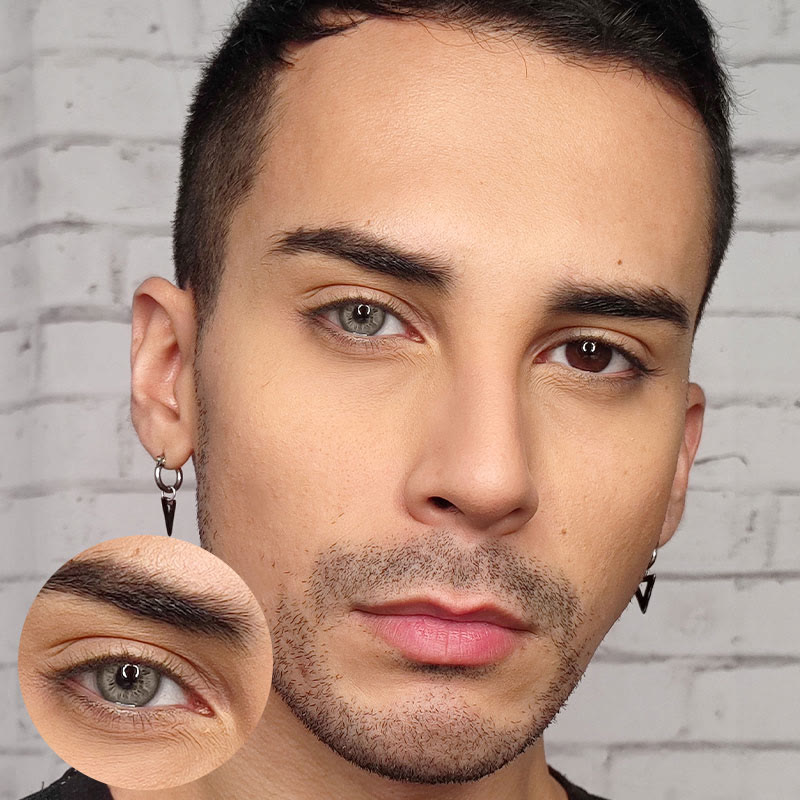 MYEYEBB Unspoken Mirage Brown Prescription Men Colored Contact Lenses - image 4