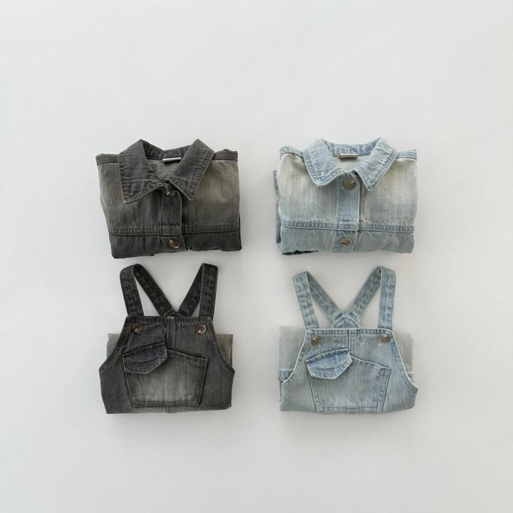 Toddler Denim Pocket Retro Style Casual Overalls - image 2