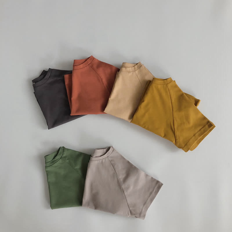 Toddler Retro Solid Color Loose T-shirt - image 2