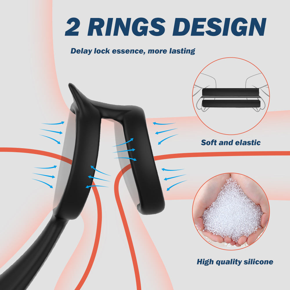 2-in-1 Prostate Vibrator & Double Cock Ring - image 3