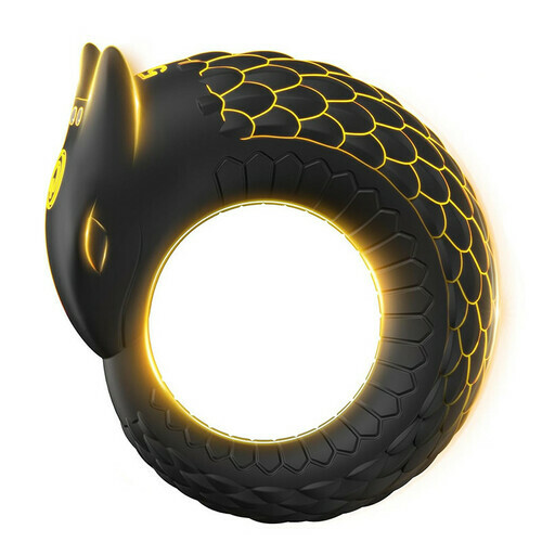 Vibrating Dragon Scale Cock Ring - Black - image 3