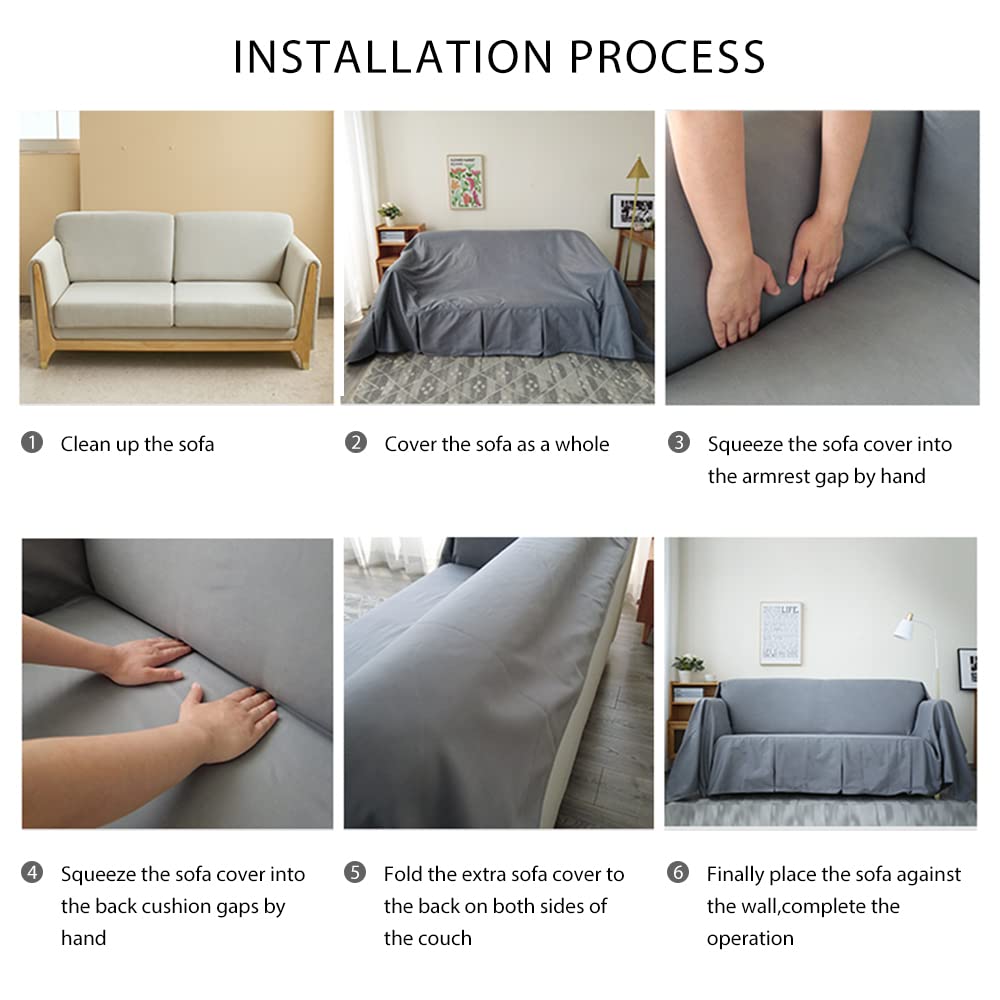 Installation Procedure of Chenille Abstract Stripe Sofa Protector