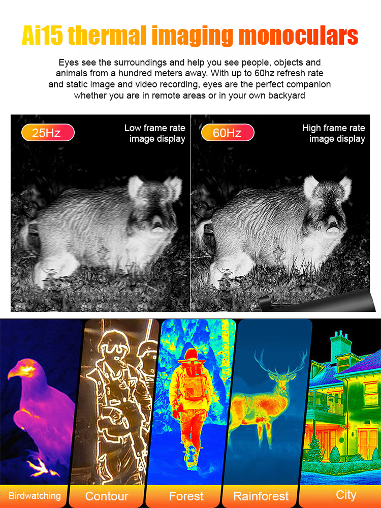 German technology thermal imaging monocular night vision device✅ Hunting ✅ Patrolling ✅ Camping, order now and enjoy a 50% discount.👁️ Not only can you see far, but you can also see clearly!🧡🔭 Small body, wide field of view.