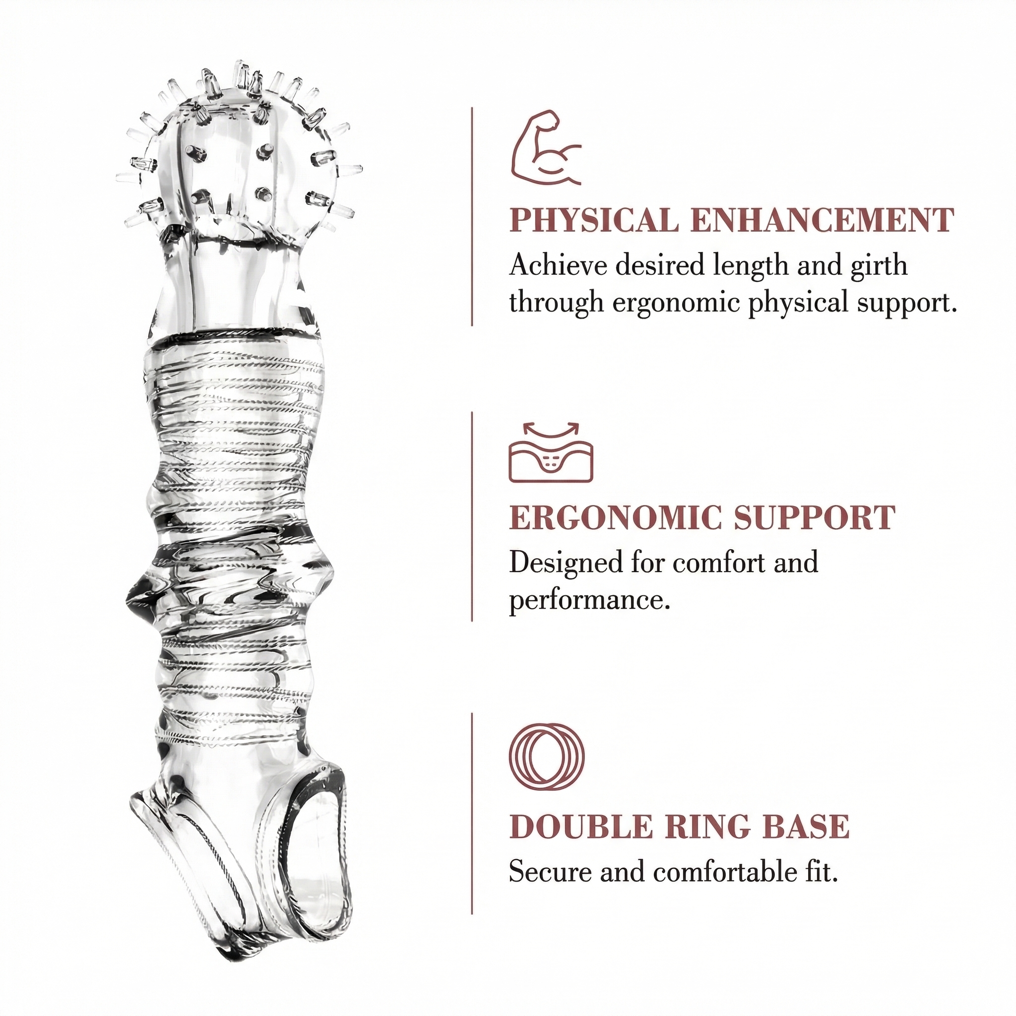 Textured Dotted Penis Sleeve - image 4