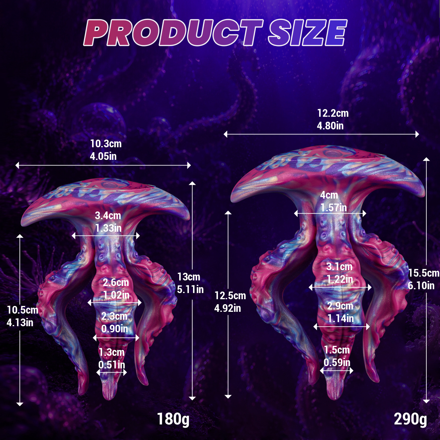 Oceanic Jellyfish Tentacle Fantasy Dildo - image 8