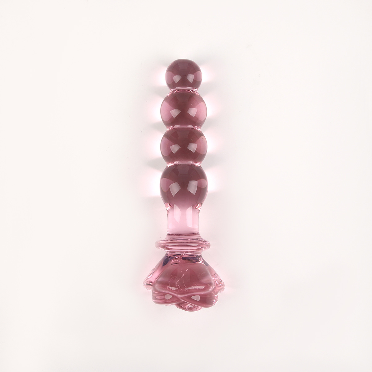 Pink Rose Glass Dildo - A - image 4