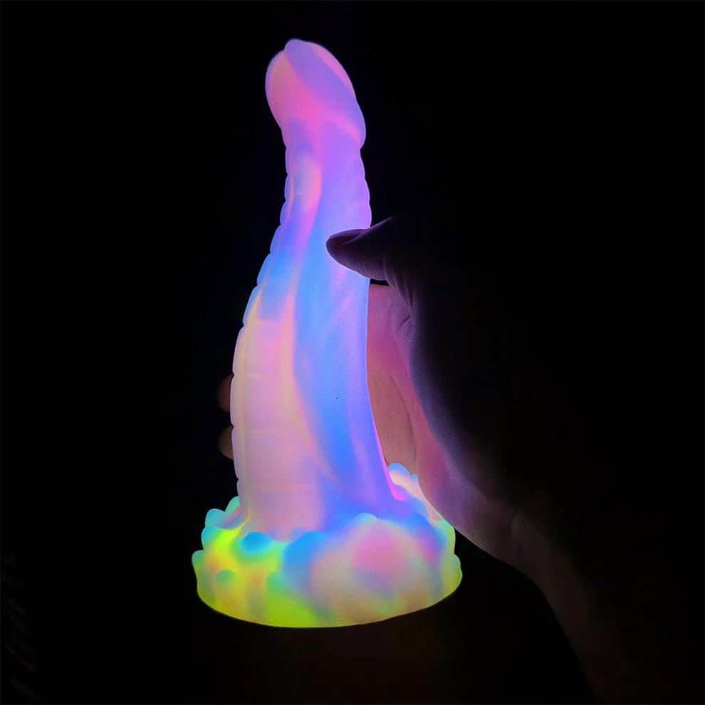 8.14'' Anal Glow In The Dark Dildo with Suction Cup - image 3