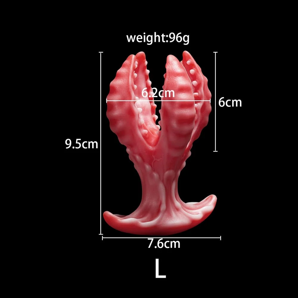 Venus Textured Bloom Silicone Butt Plug - L - image 1