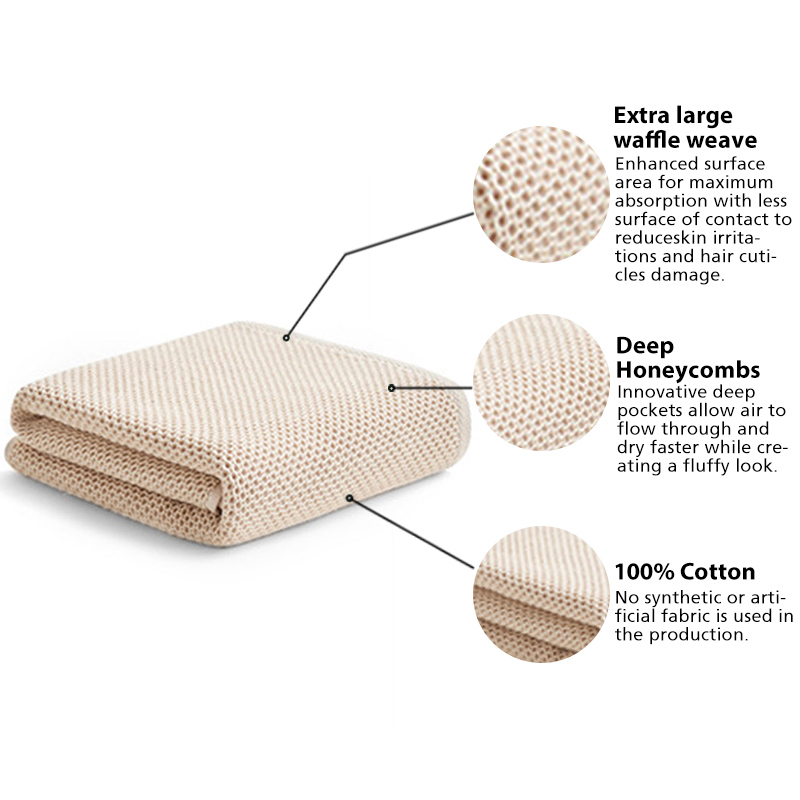 Simple Cotton Towel Honeycomb Weave Square Towel Set (3-Pack)