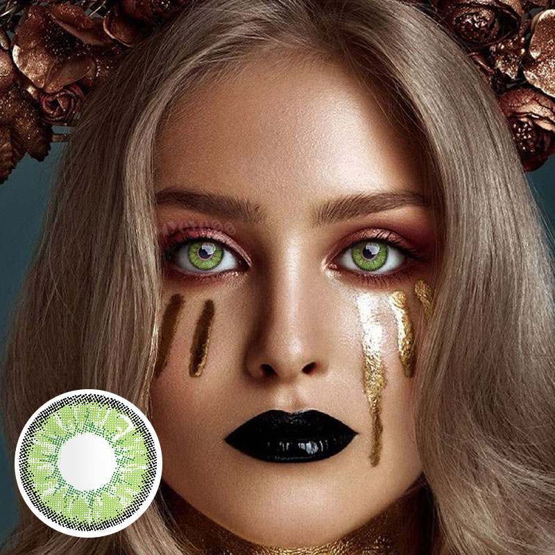 MYEYEBB Magic Hour II Vika Green Prescription Colored Contact Lenses - image 2