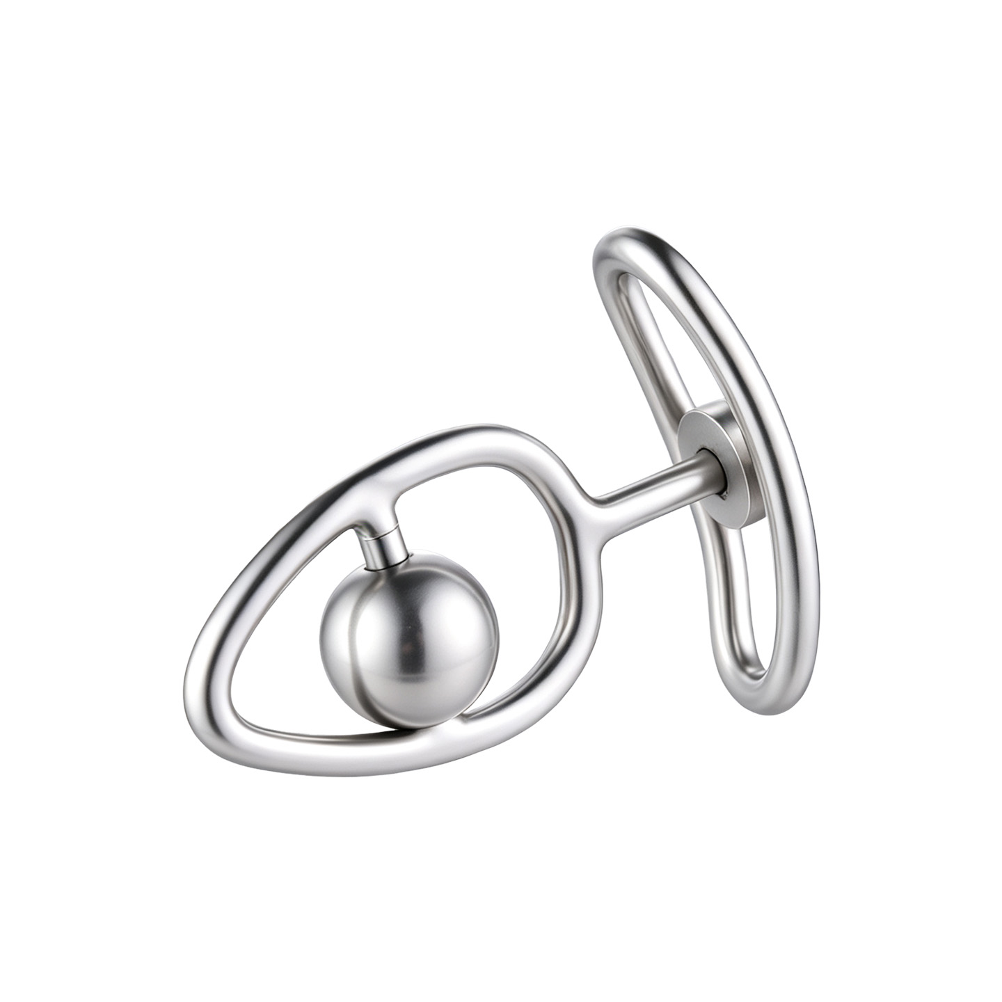 Hollow Metal Butt Plug with Intimate Center Bead - image 2