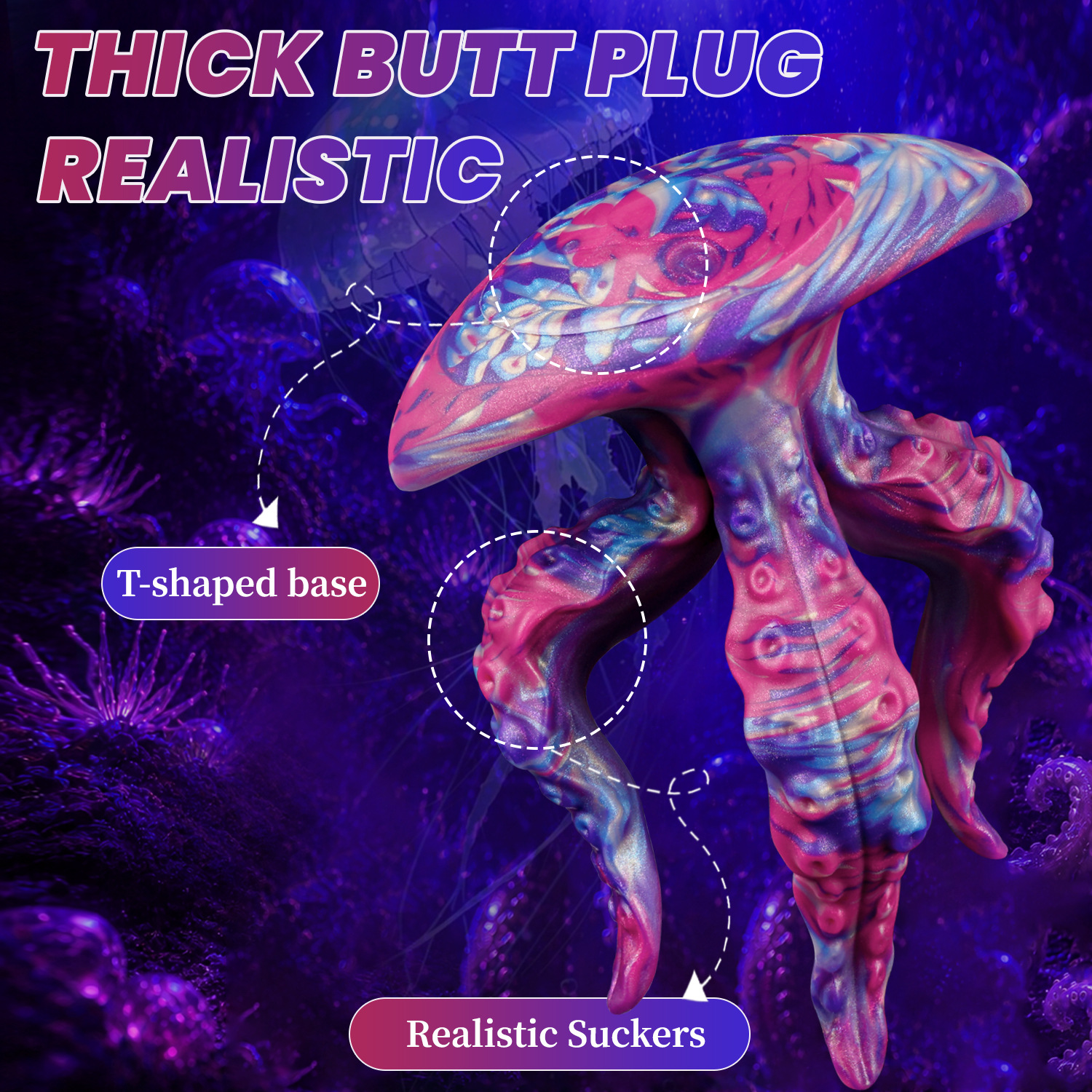 Oceanic Jellyfish Tentacle Fantasy Dildo - image 11