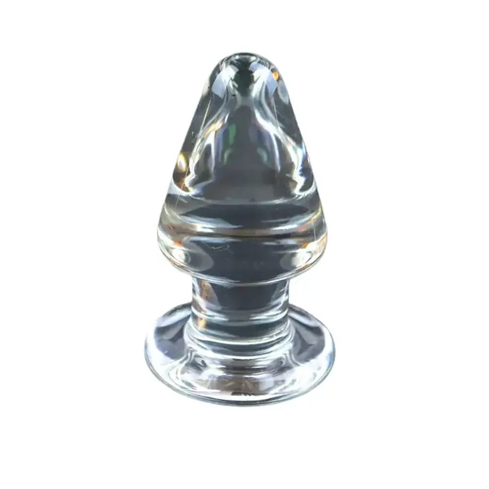 Smooth Glass Anal Plug - Clear - image 2