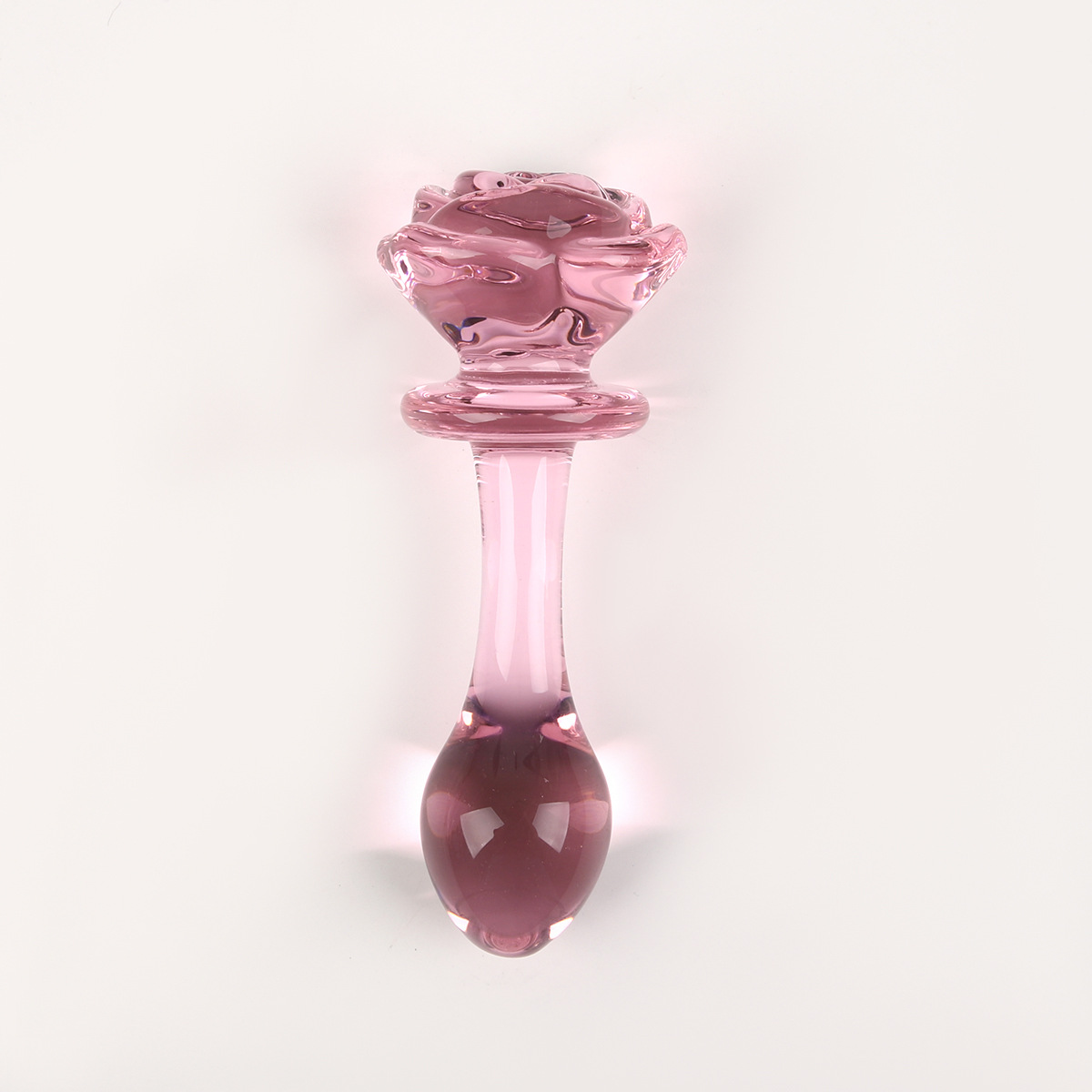 Pink Rose Glass Dildo - B - image 5