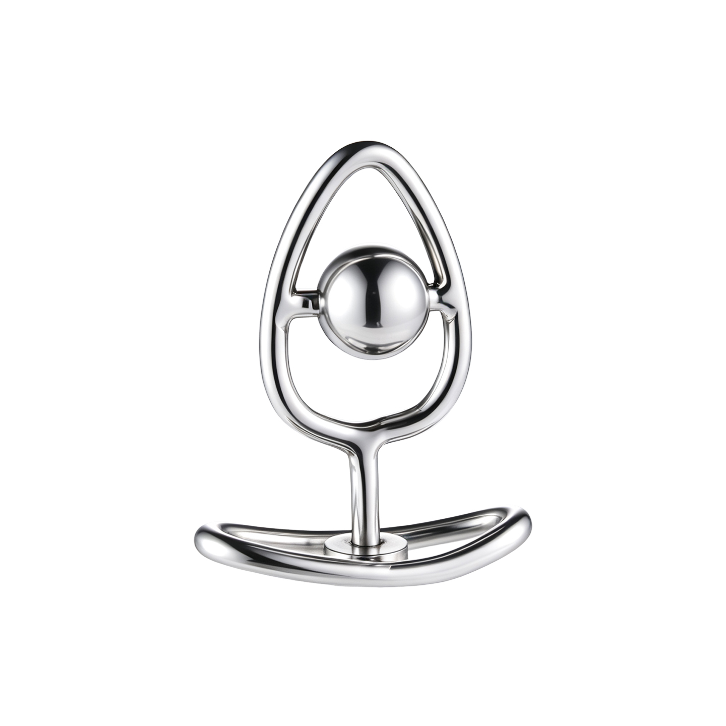 Hollow Metal Butt Plug with Intimate Center Bead - image 5